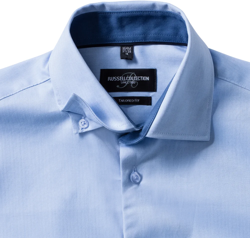 Herringbone Kontrast Hemd langarm