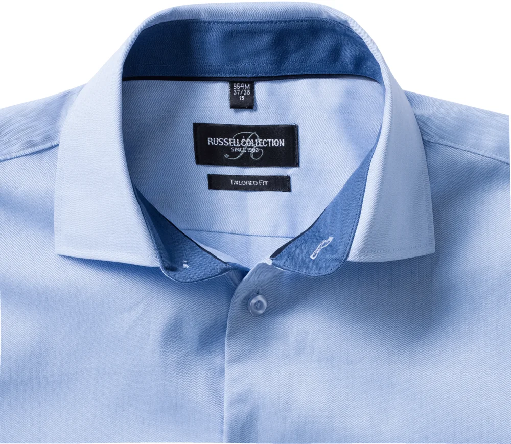 Herringbone Kontrast Hemd langarm