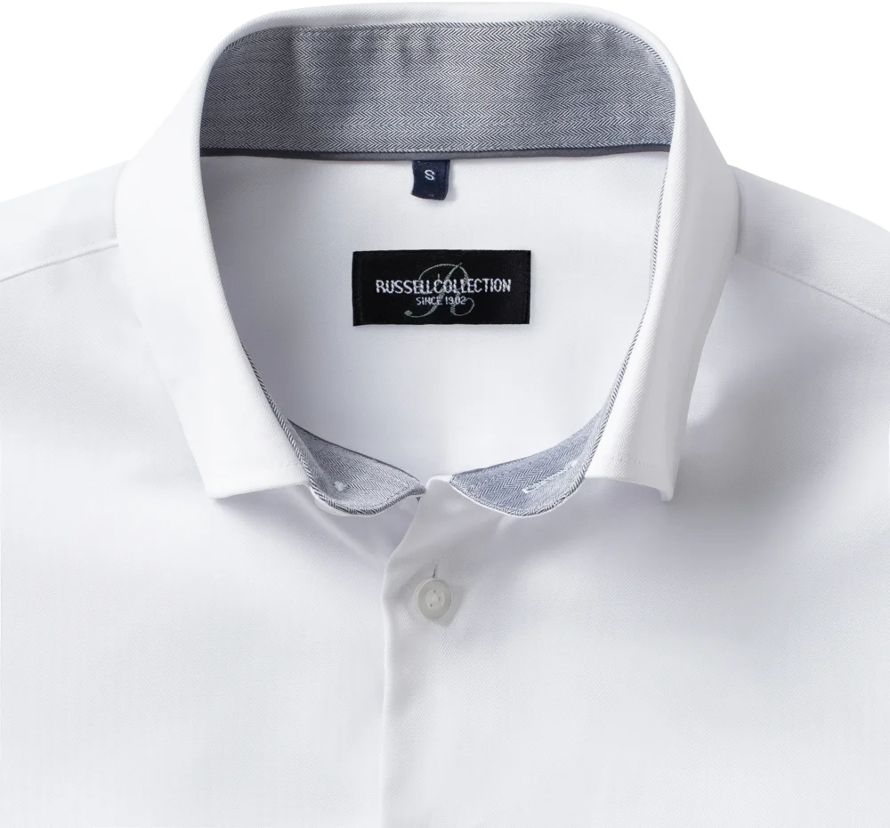Herringbone Kontrast Hemd langarm