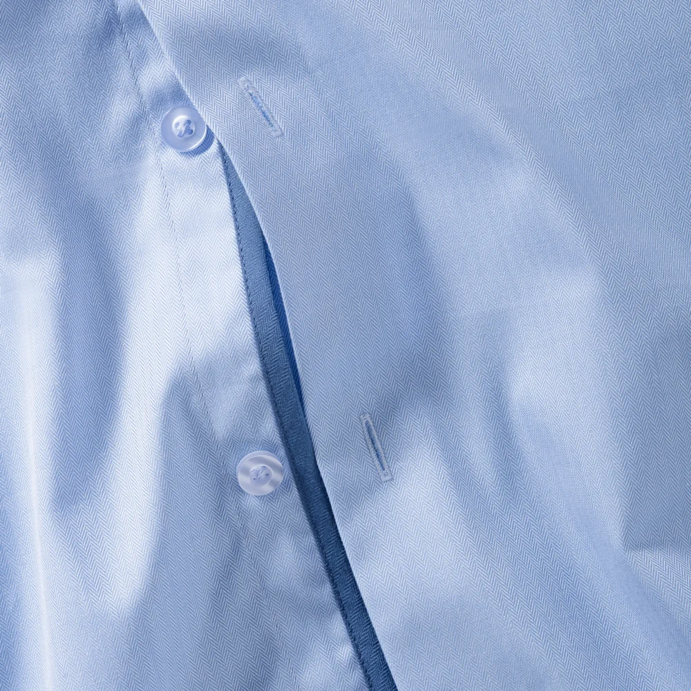 Herringbone Kontrast Hemd langarm