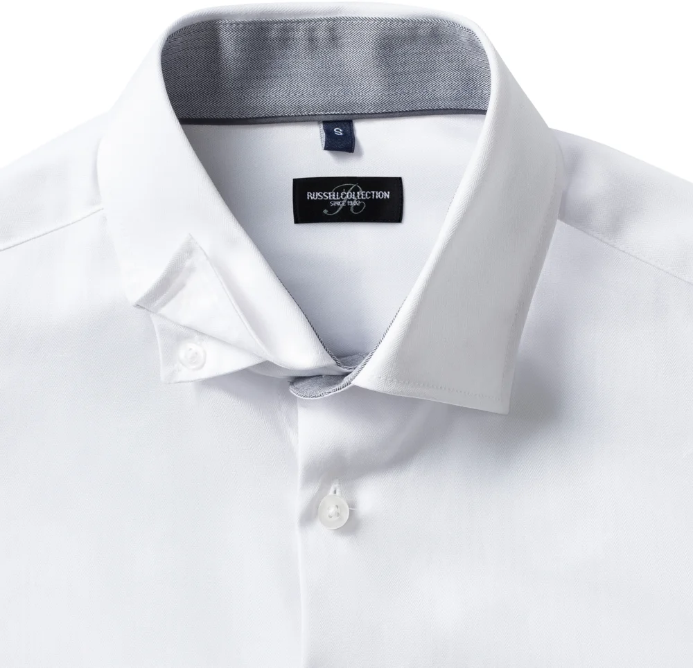 Herringbone Kontrast Hemd langarm