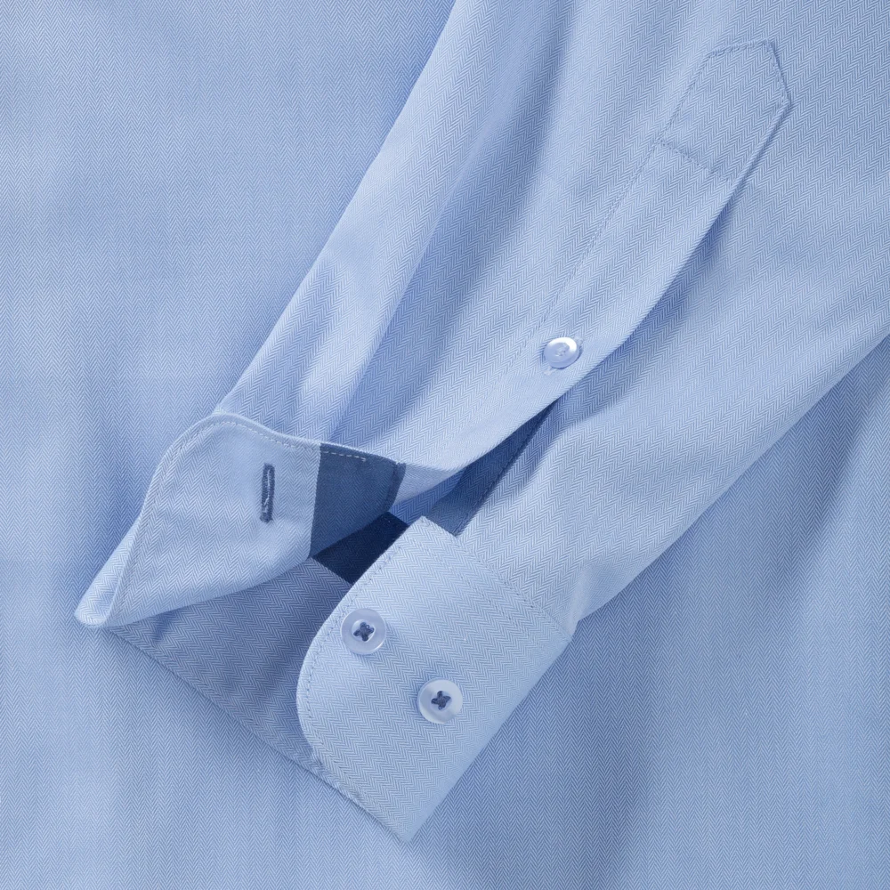 Herringbone Kontrast Hemd langarm