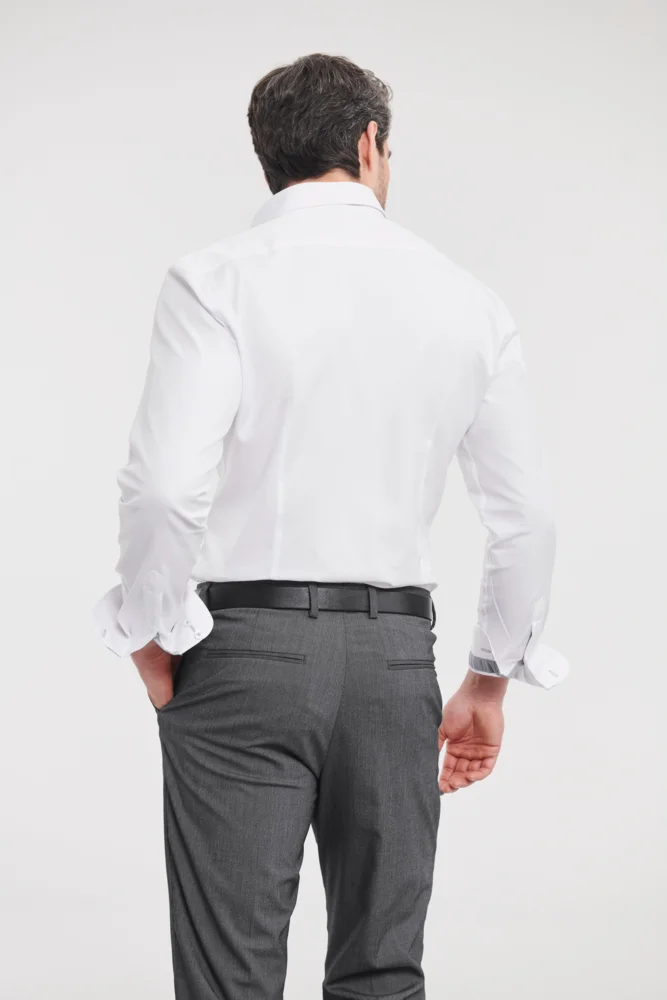 Herringbone Kontrast Hemd langarm
