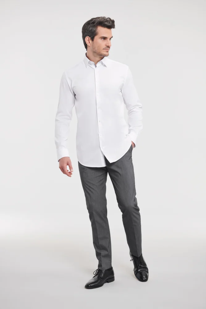 Herringbone Kontrast Hemd langarm