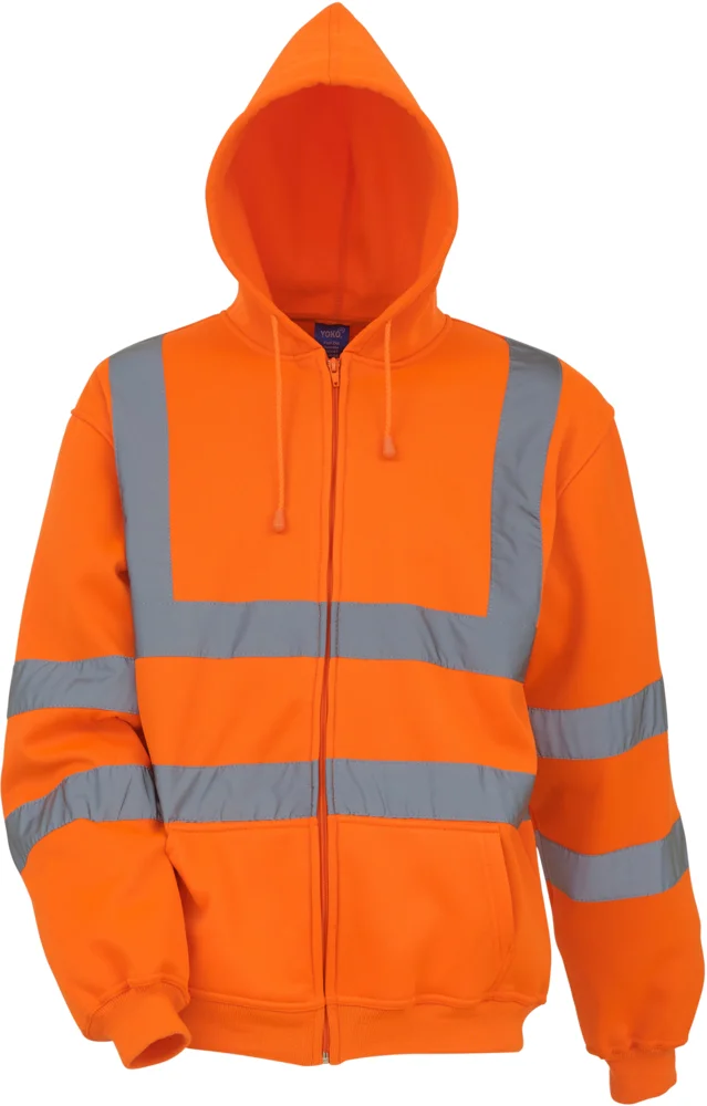 Hi-Vis Hooded Sweat Jacket