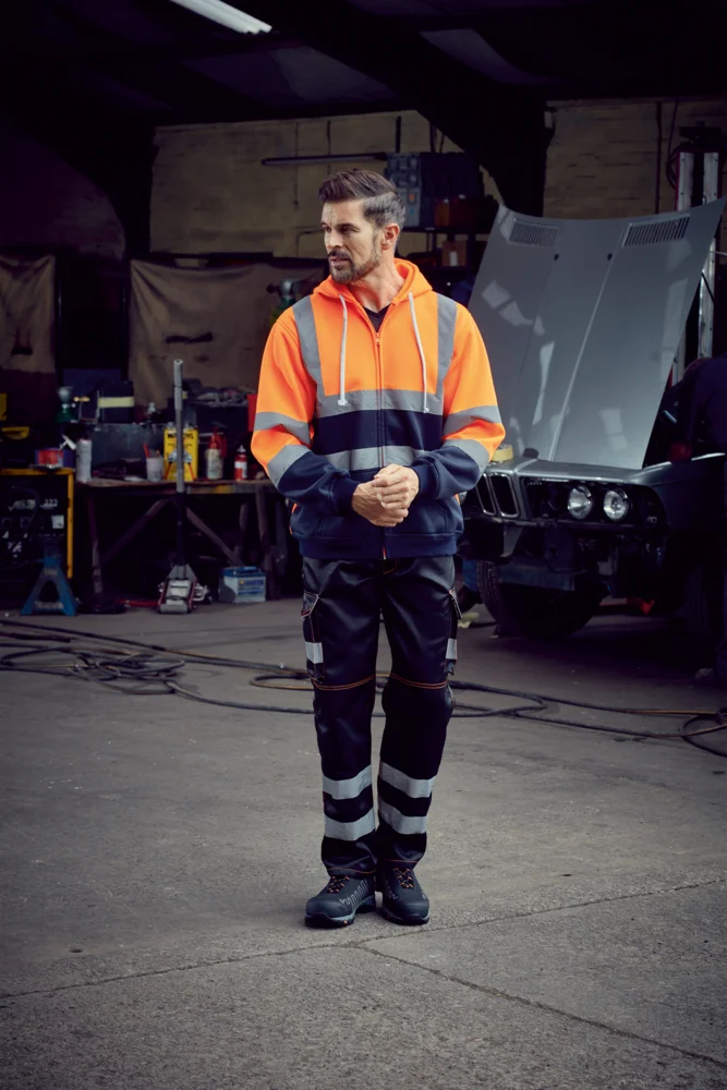 Hi-Vis Hooded Sweat Jacket