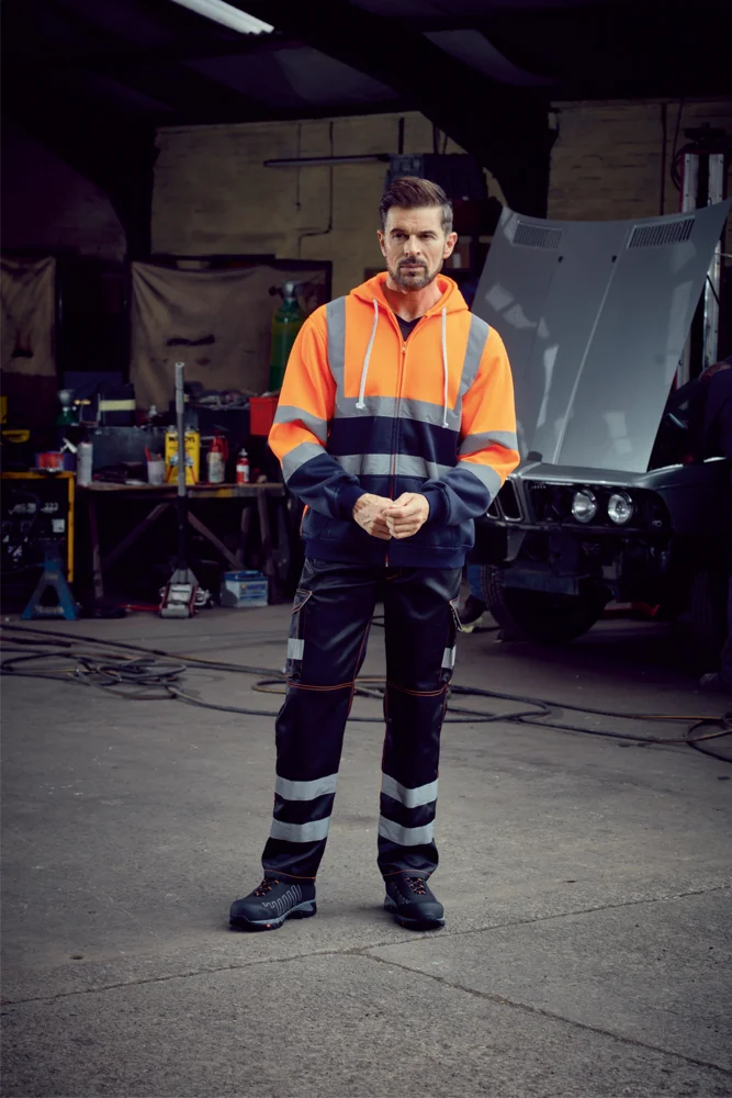 Hi-Vis Hooded Sweat Jacket