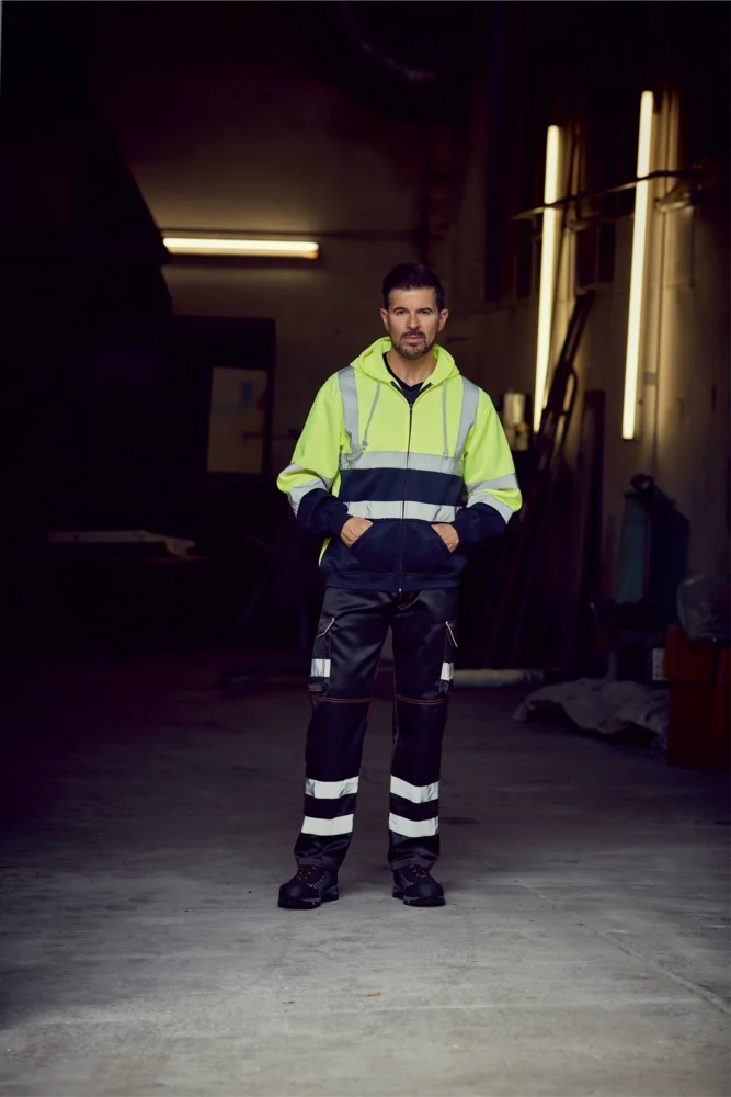 Hi-Vis Hooded Sweat Jacket