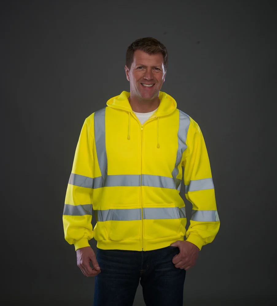 Hi-Vis Hooded Sweat Jacket