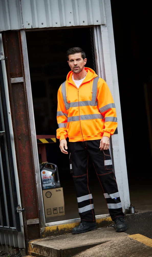 Hi-Vis Hooded Sweat Jacket