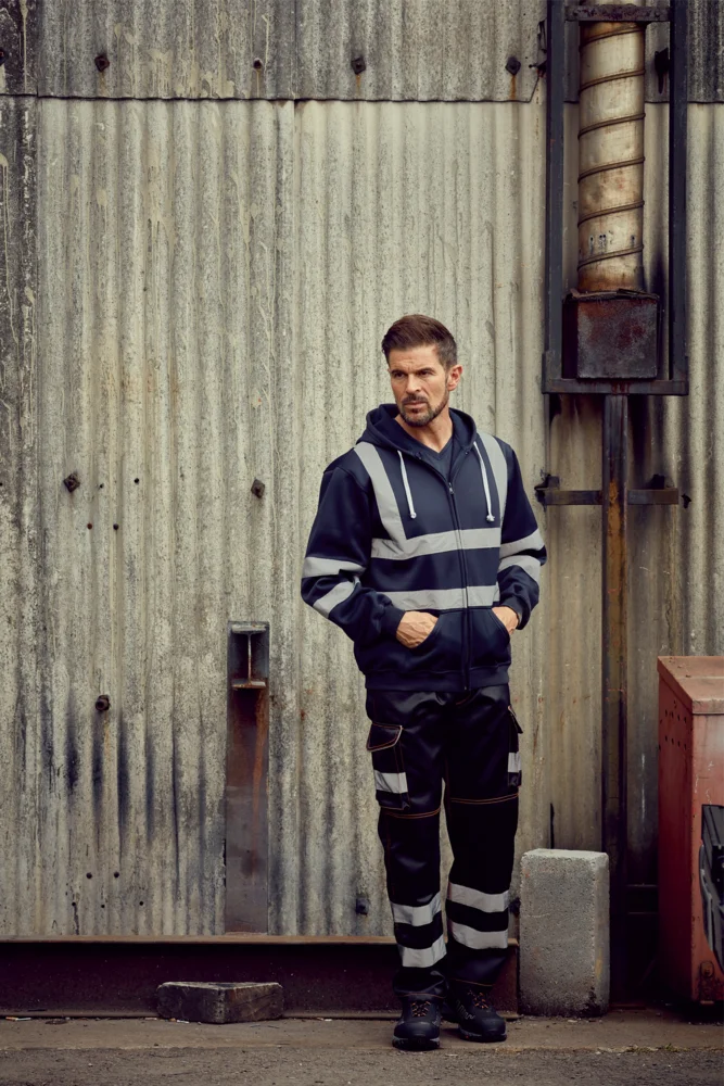 Hi-Vis Hooded Sweat Jacket