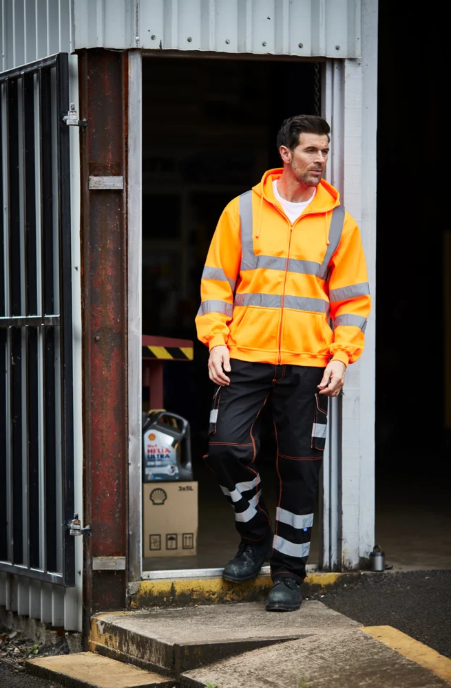 Hi-Vis Hooded Sweat Jacket