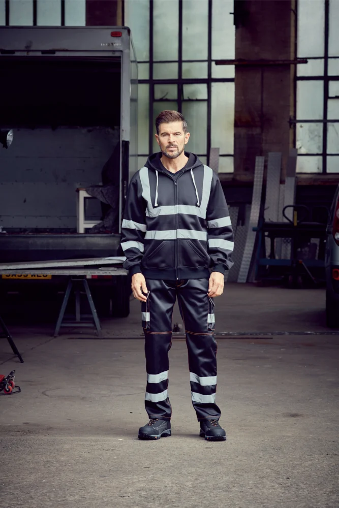 Hi-Vis Hooded Sweat Jacket