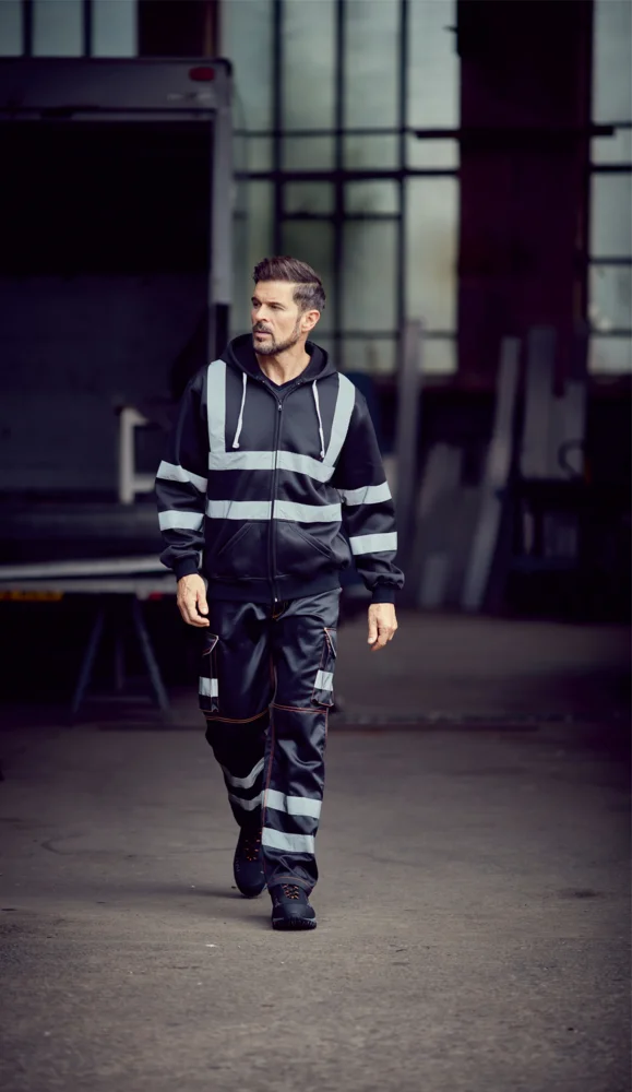 Hi-Vis Hooded Sweat Jacket