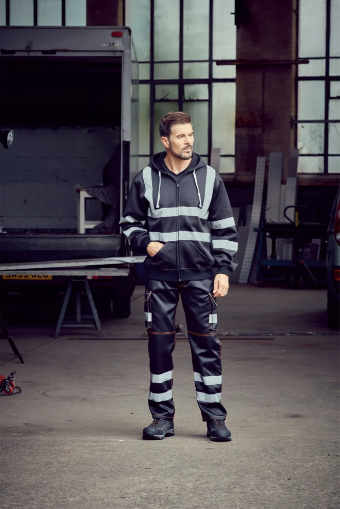 Hi-Vis Hooded Sweat Jacket