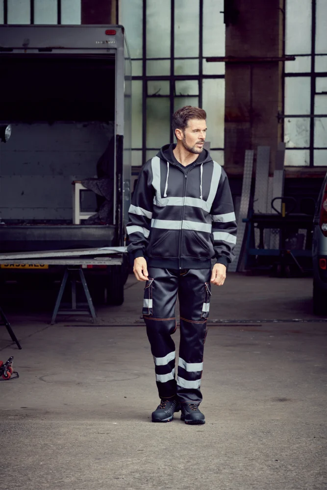 Hi-Vis Hooded Sweat Jacket