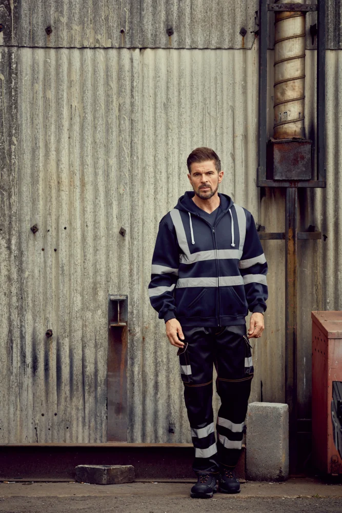 Hi-Vis Hooded Sweat Jacket