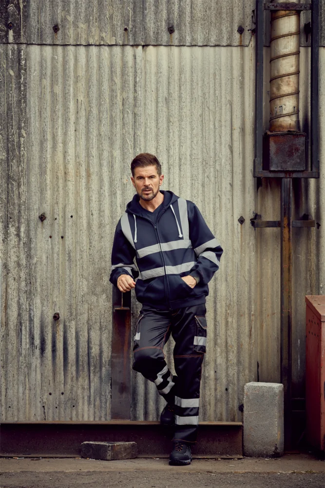 Hi-Vis Hooded Sweat Jacket