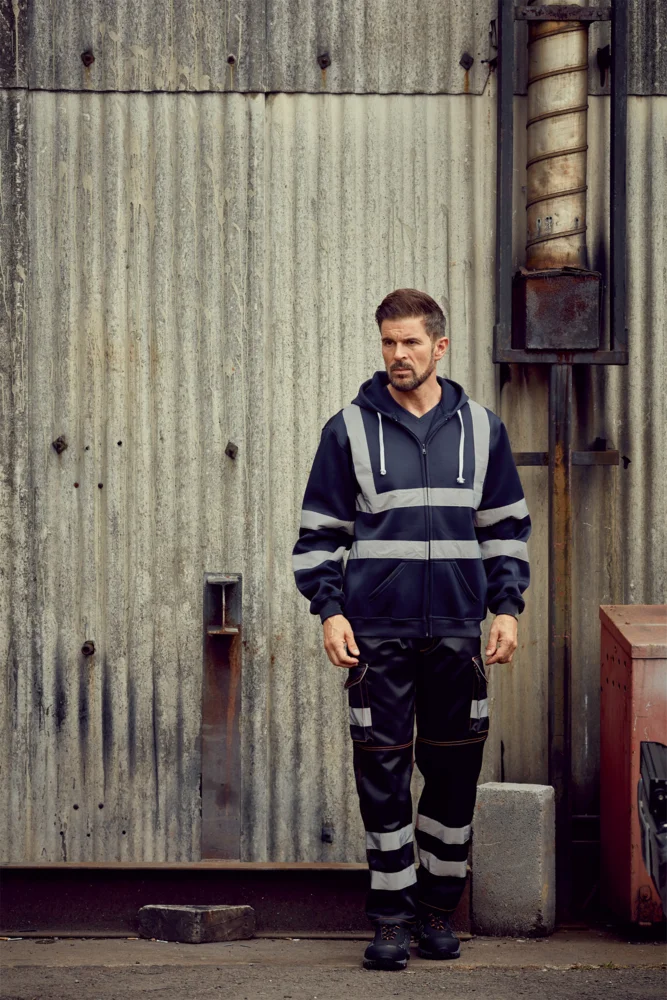 Hi-Vis Hooded Sweat Jacket