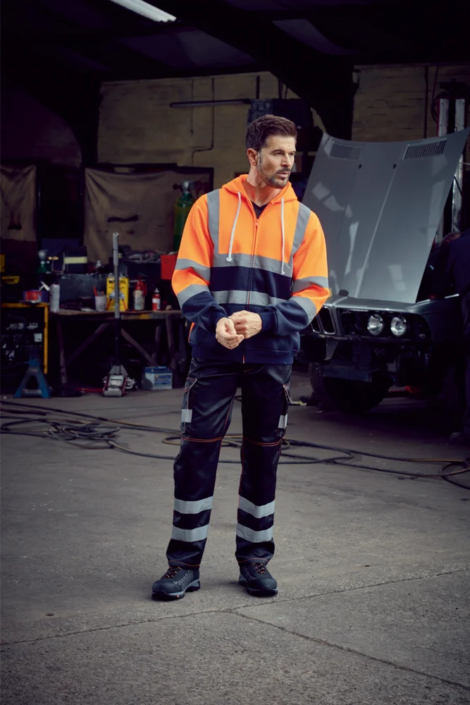 Hi-Vis Hooded Sweat Jacket