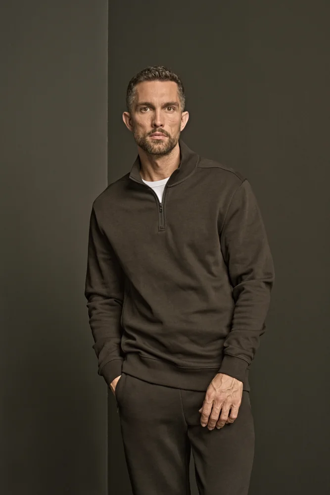 Interlock Sweater mit 1/4 Zip