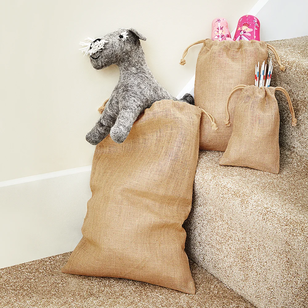 Jute Tasche mit Zugkordel