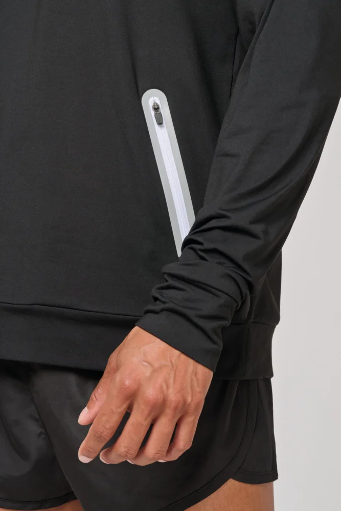 Kapuzen Sport Sweatshirt mit 1/4 Zip