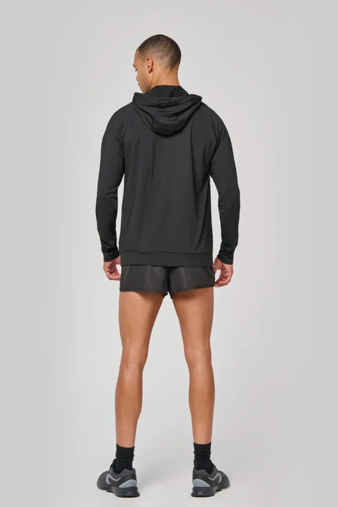 Kapuzen Sport Sweatshirt mit 1/4 Zip