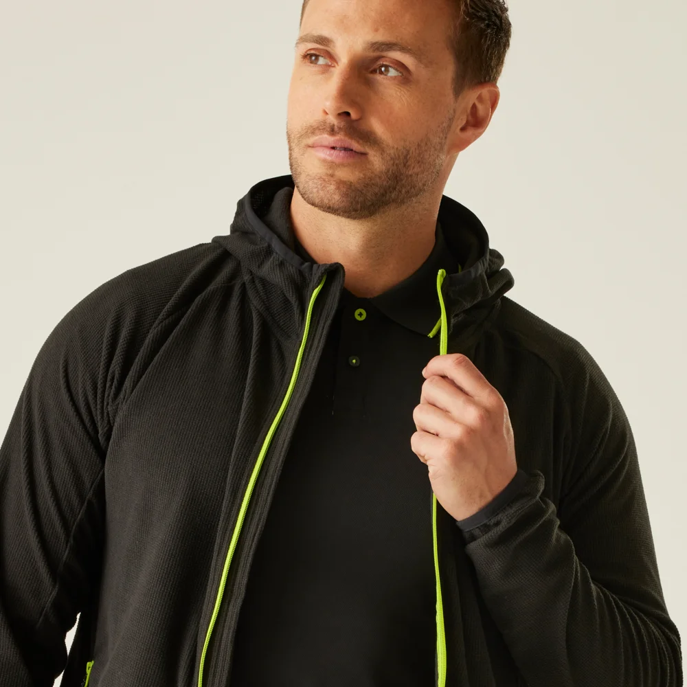 Hooded Structure Fleece Jacket "Navigate"
