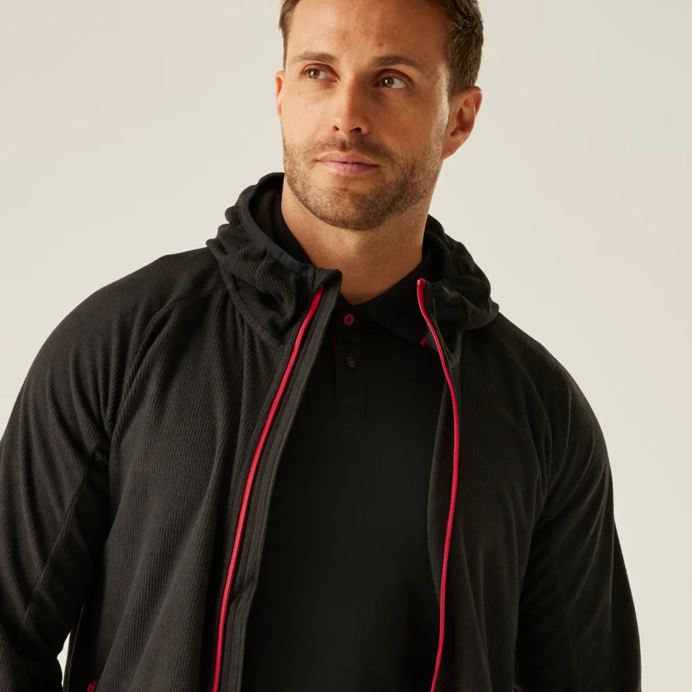 Hooded Structure Fleece Jacket "Navigate"