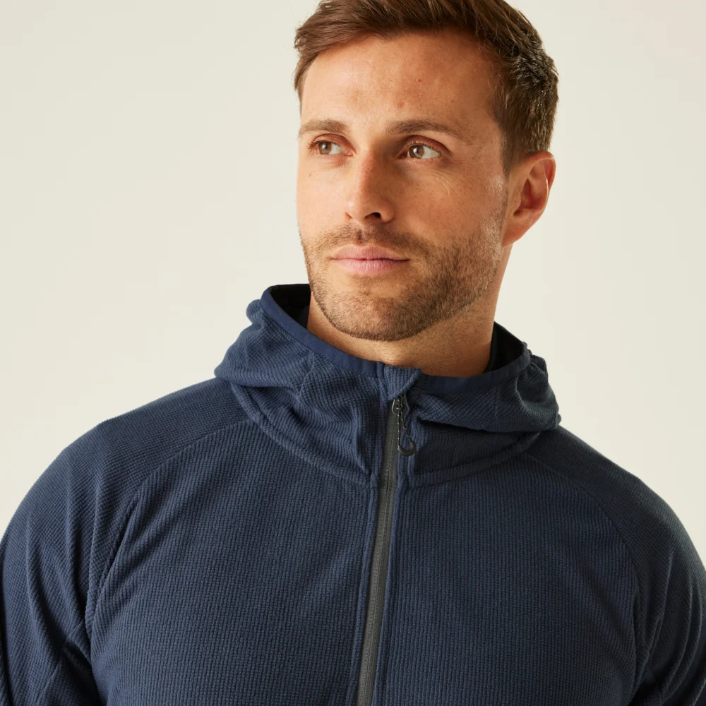Hooded Structure Fleece Jacket "Navigate"