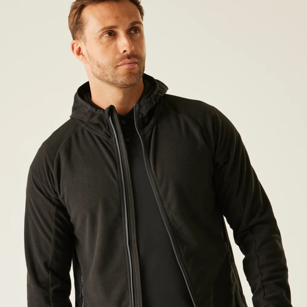 Hooded Structure Fleece Jacket "Navigate"