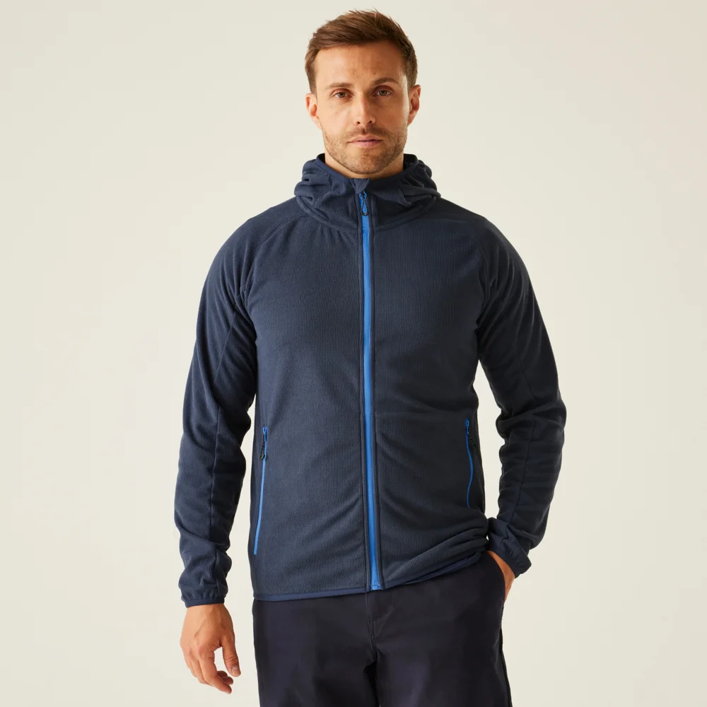Hooded Structure Fleece Jacket "Navigate"