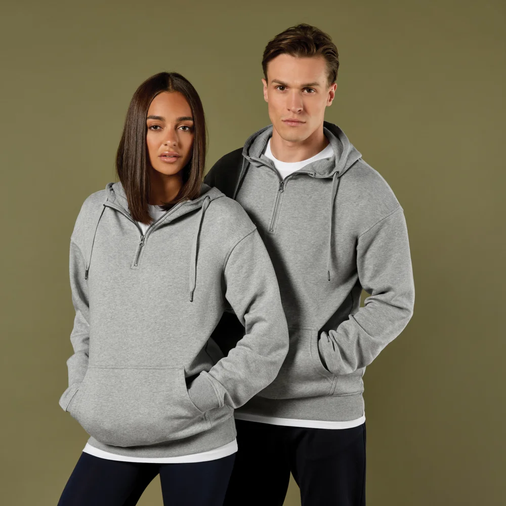 Kapuzen Sweater mit 1/4 Zip