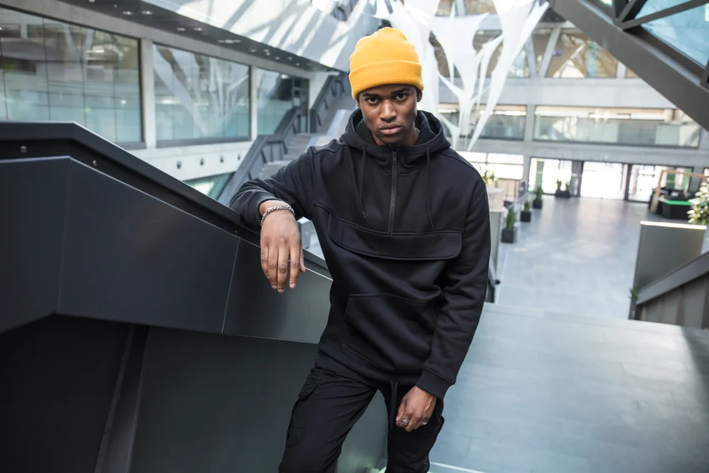 Kapuzen Sweater mit 1/4 Zip