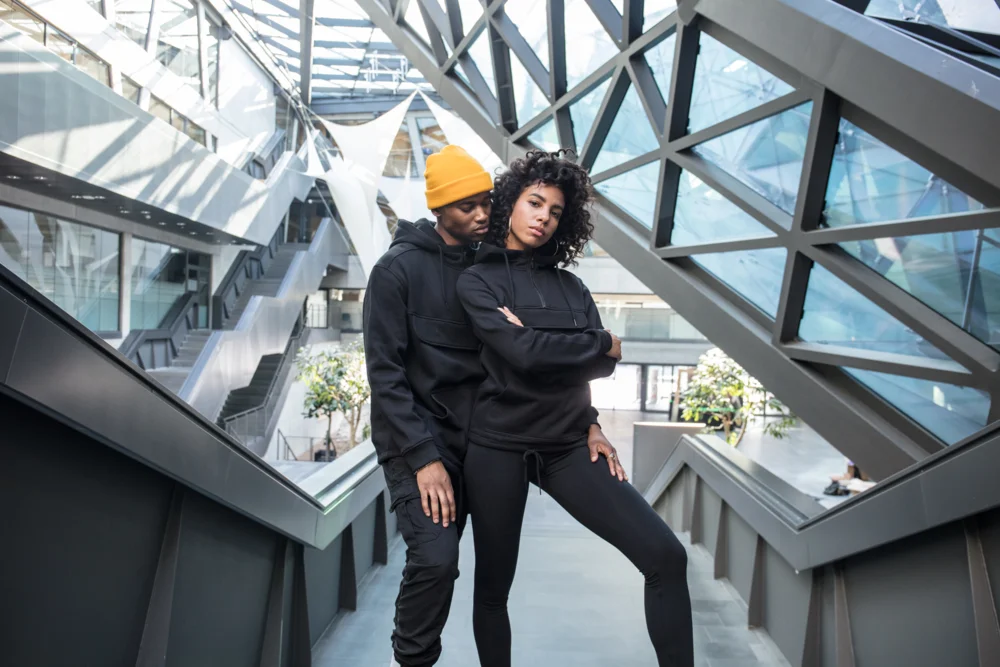Kapuzen Sweater mit 1/4 Zip