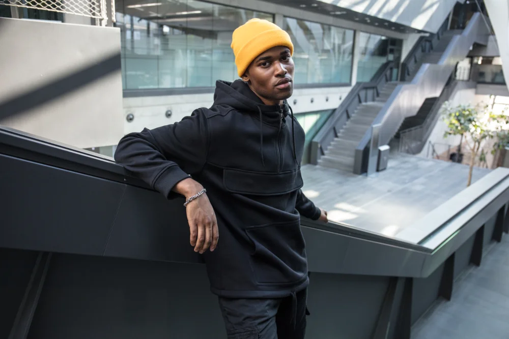 Kapuzen Sweater mit 1/4 Zip
