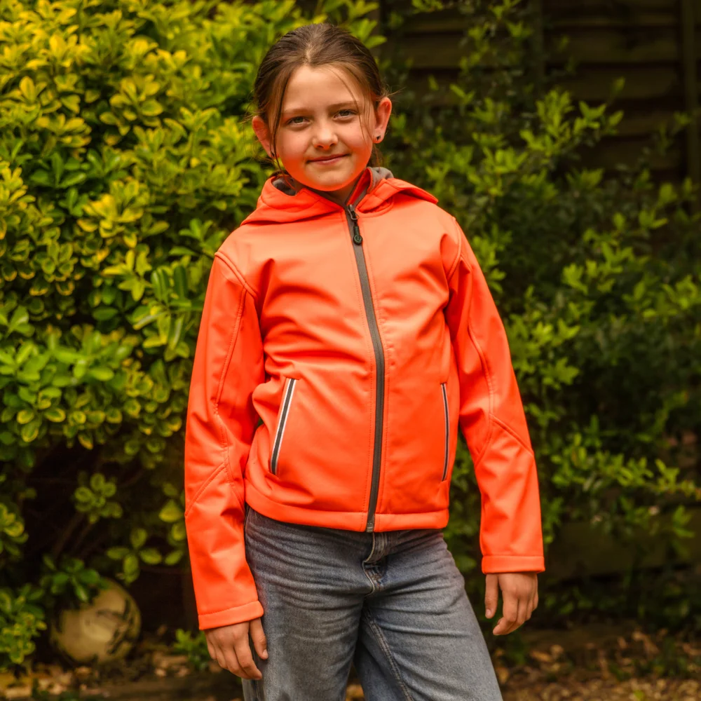 Kids' 3-Layer Softshell Hooded Jacket