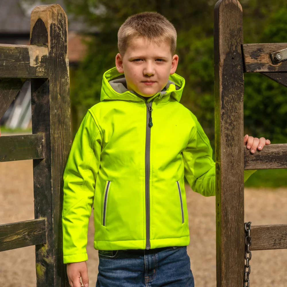 Kids' 3-Layer Softshell Hooded Jacket