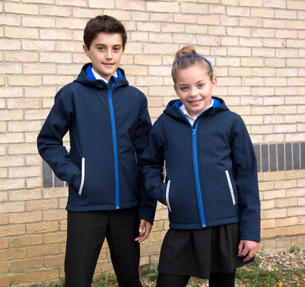 Kids' 3-Layer Softshell Hooded Jacket
