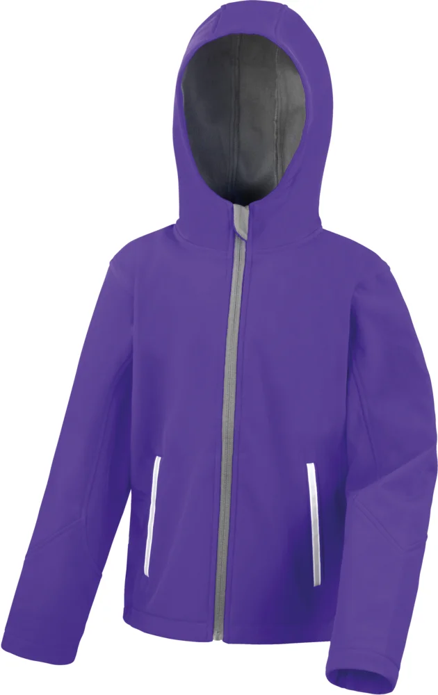 Kids' 3-Layer Softshell Hooded Jacket
