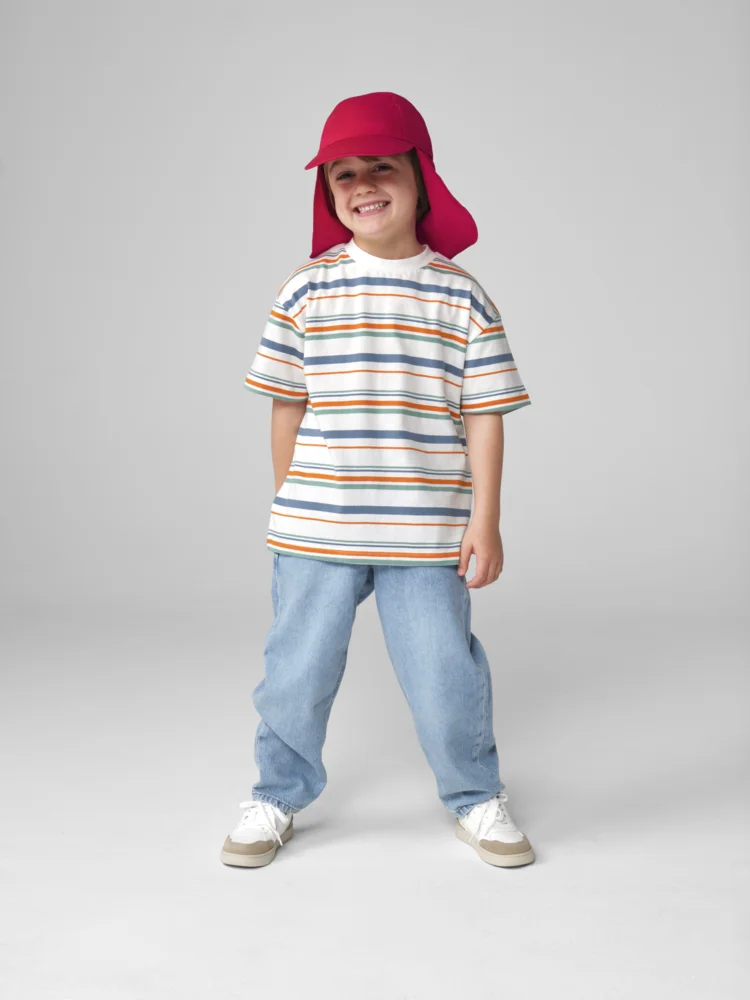 Kinder 6 Panel Kappe "Legionnaire Style"