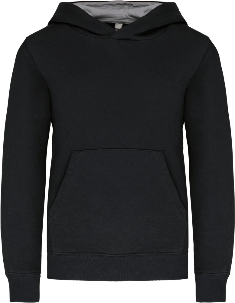 Kids' Contrast Hooded Sweater