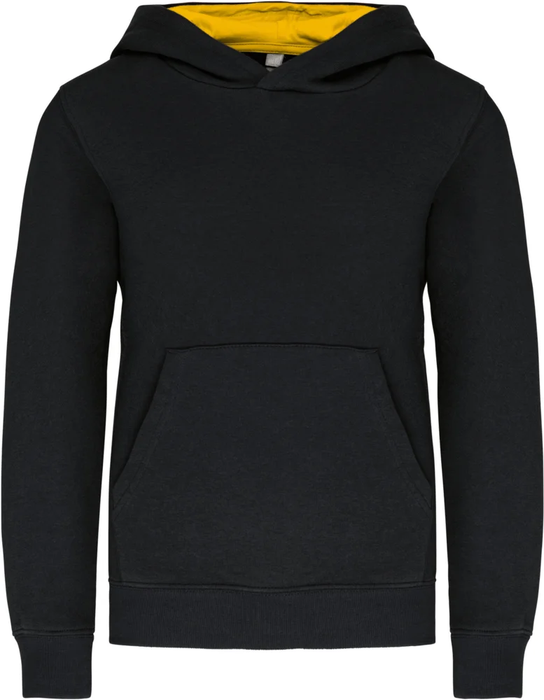 Kids' Contrast Hooded Sweater