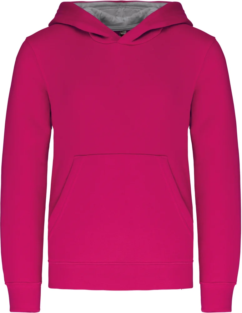 Kids' Contrast Hooded Sweater