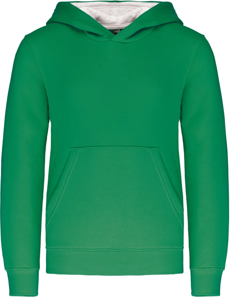 Kids' Contrast Hooded Sweater