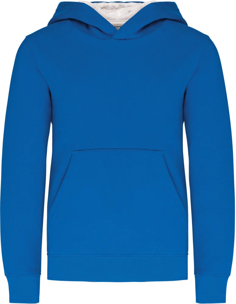Kids' Contrast Hooded Sweater