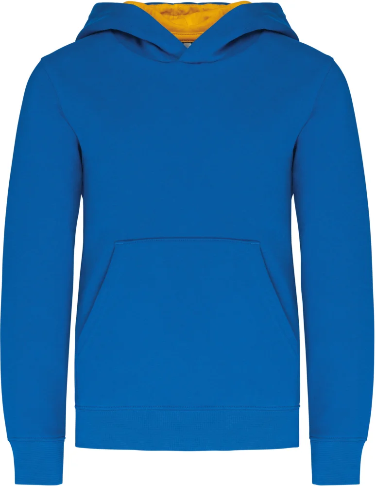 Kids' Contrast Hooded Sweater