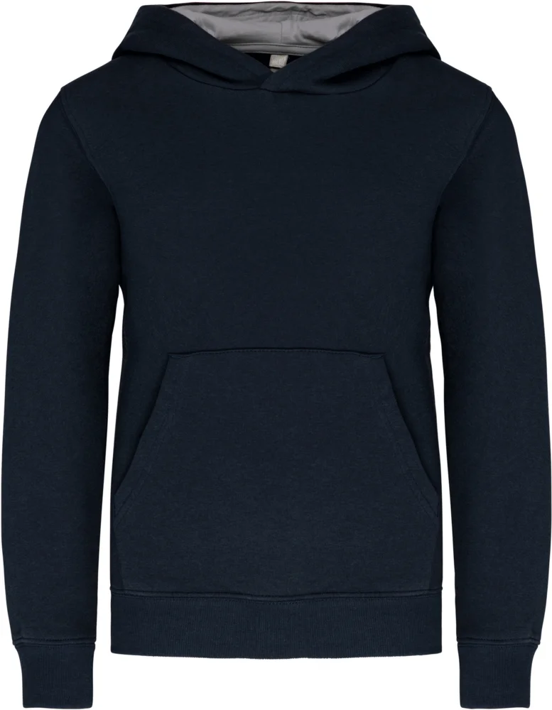 Kids' Contrast Hooded Sweater