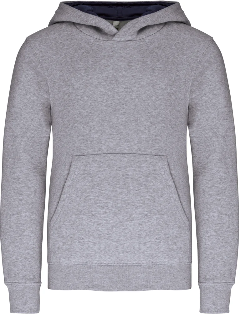 Kids' Contrast Hooded Sweater